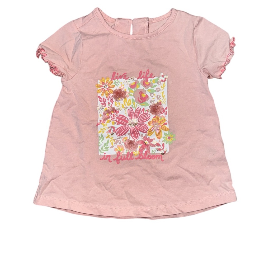 Isaac Mizrahi Pink Floral Kids Tee
